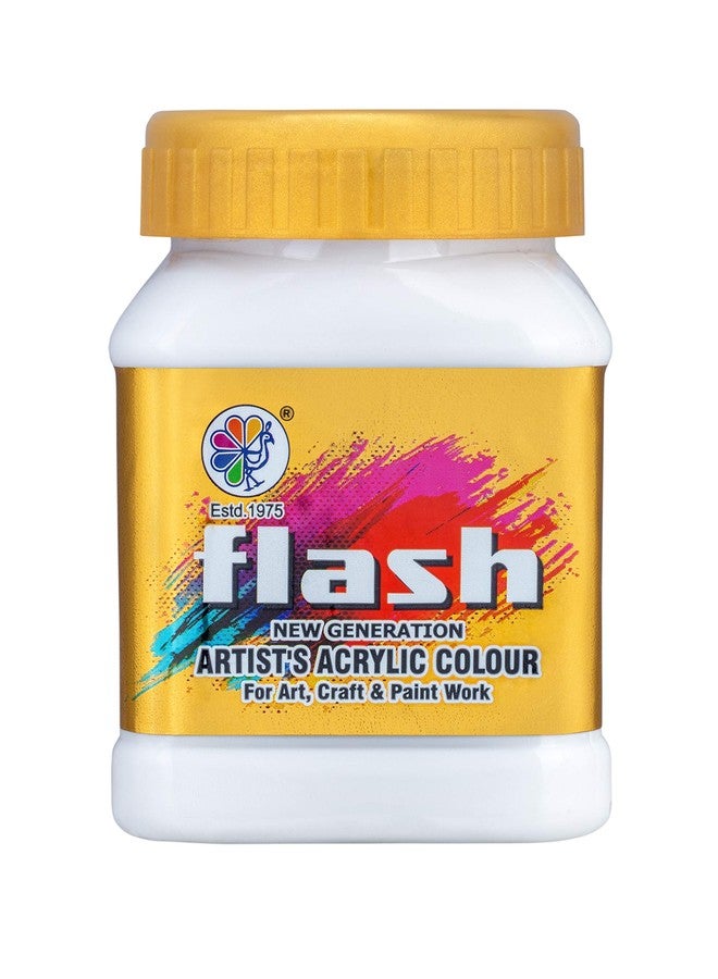Flash Acrylic Colour (White, 200 ml) - Image 1